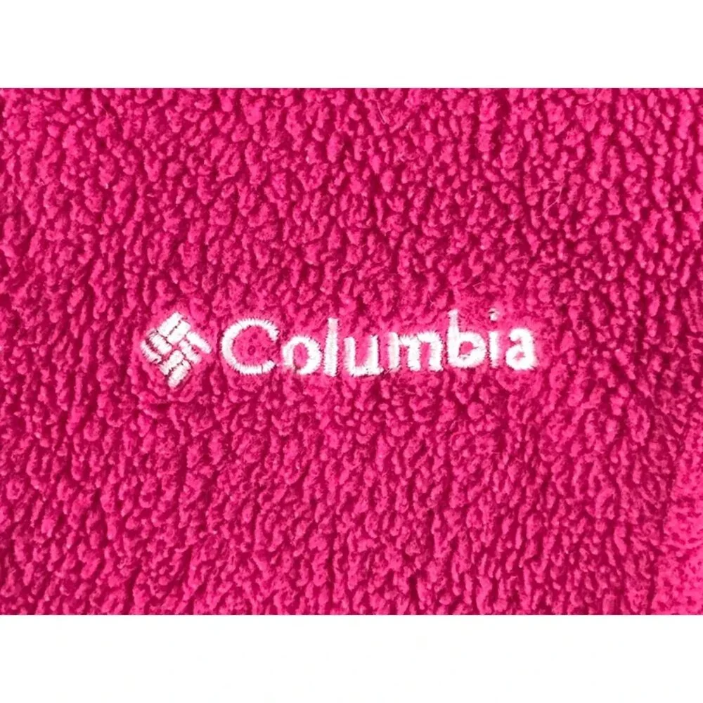 Columbia Womens‎ Fuchsia Long Sleeves Pocket Full Zip Fleece Jacket Size Medium